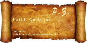 Peitl Zaránd névjegykártya